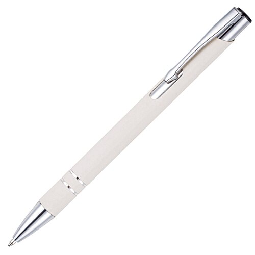Additional Image 3 - a white pen with silver cap
