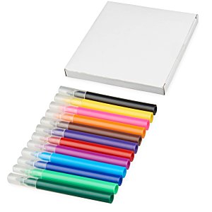 Additional Image 1 - a group of colored markers in a plastic case