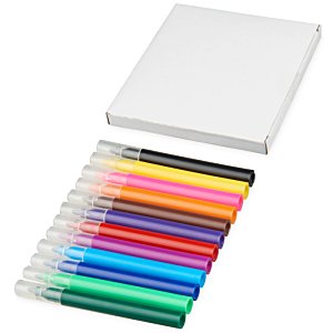 Additional Image 3 - a group of colorful markers in a plastic case