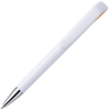 a white pen with a silver tip