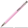 a pink pen with silver cap