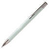 a white pen with silver cap