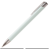 a white pen with silver cap