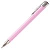 a pink pen with silver cap