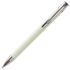 a white pen with silver cap