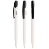 a group of pens on a white background