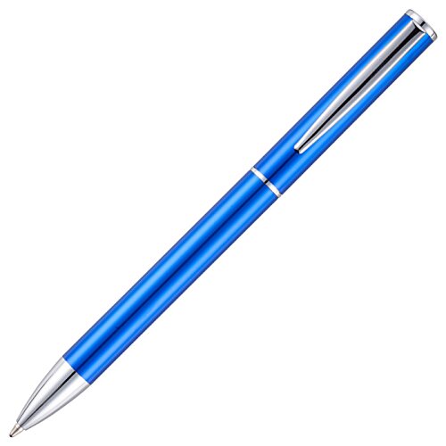 Additional Image 1 - a blue pen with silver tips