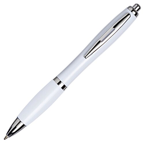Additional Image 2 - a white pen with silver caps