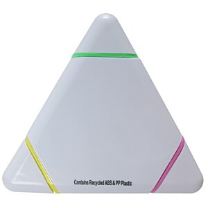 Additional Image 1 - a white triangle with yellow and green stripes