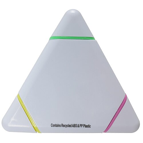 Additional Image 1 - a white triangle with yellow and green stripes