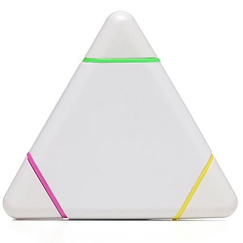 Additional Image 2 - a white triangle with yellow and green stripes