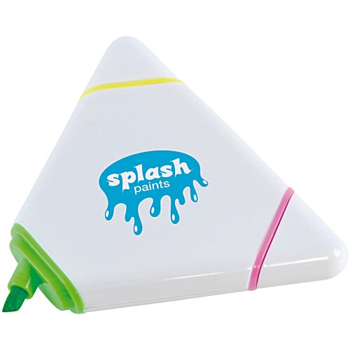 Additional Image 1 - a white triangle with blue and green marker