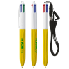 View Image 2 of 6 of BIC® 4 Colours Wood-Look Pen with Lanyard