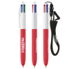 View Image 3 of 8 of BIC® 4 Colours Soft Feel Pen with Lanyard