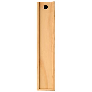 Additional Image 2 - a wooden rectangular object with a black dot