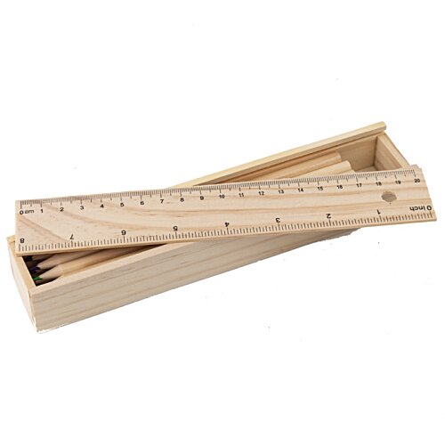Additional Image 4 - a wooden ruler in a box