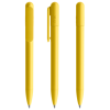 a group of yellow pens