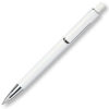 a white pen with a black cap