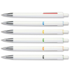 a group of white pens