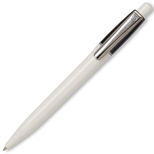 Additional Image 7 - a white pen with a silver cap