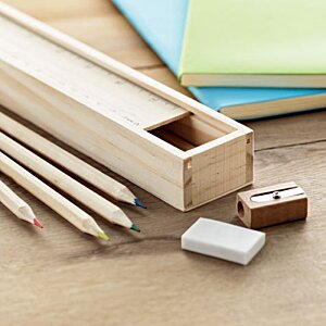 Additional Image 3 - a pencils and erasers on a table