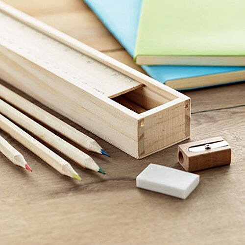 Additional Image 3 - a pencils and erasers on a table