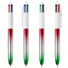 a group of pens with red and blue liquid