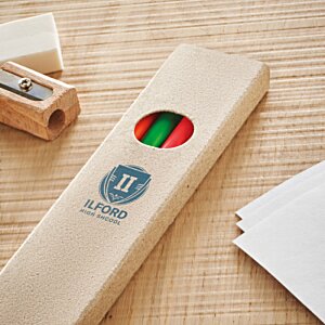 Additional Image 3 - a wooden rectangular object with a red and green circle on it