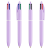 a row of purple pens