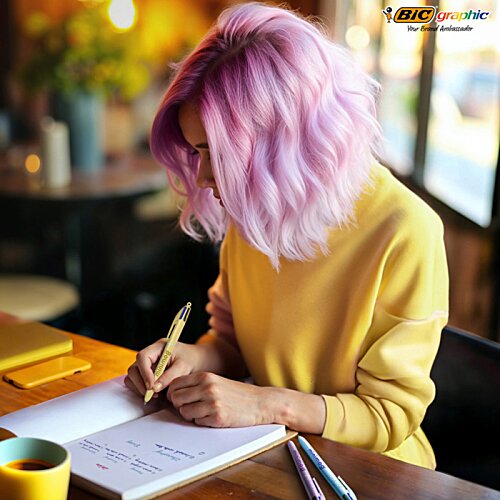 Additional Image 8 - a person with pink hair writing on a book