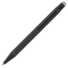 a black pen on a white background