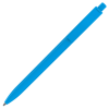 a blue pen on a white background