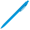 a blue pen on a white background