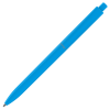 a blue pen on a white background