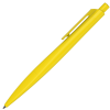 a yellow pen on a white background