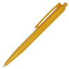 a yellow pen with a white cap