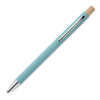 a blue pen with a rubber cap