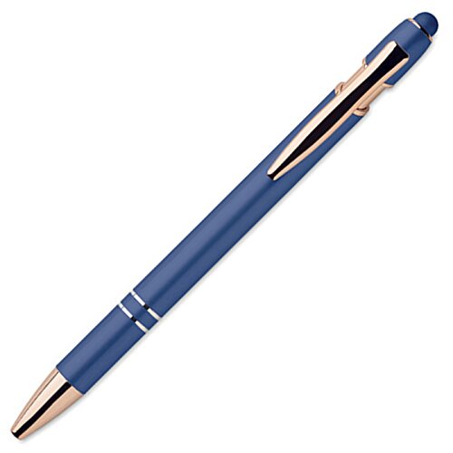 Additional Image 1 - a blue pen with gold cap