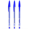 a group of blue pens