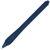 a blue pen on a white background