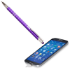 a purple pen on a cell phone