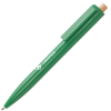 a green pen with a cap