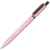 a pink pen with a black cap