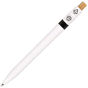 Additional Image 5 - a white pen with black and white writing cap