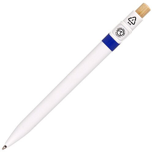 Additional Image 4 - a white pen with blue and white cap