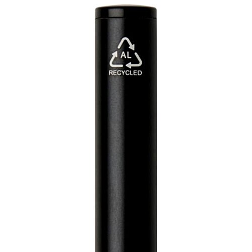 Additional Image 2 - a black cylindrical object with a triangle logo