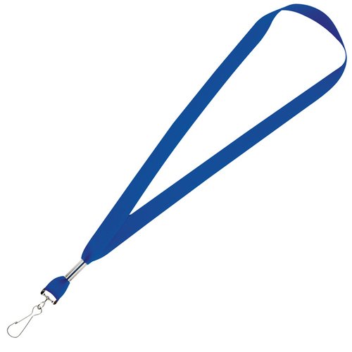 Additional Image 4 - a blue lanyard with a white label