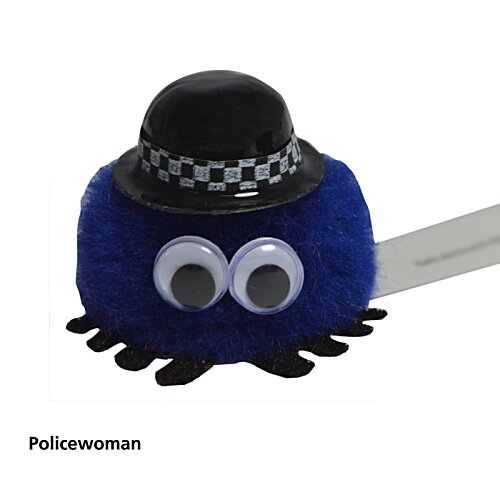 Additional Image 9 - a blue stuffed animal with black hat