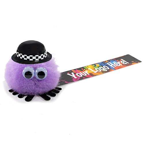 Additional Image 23 - a purple stuffed animal with eyes and a hat