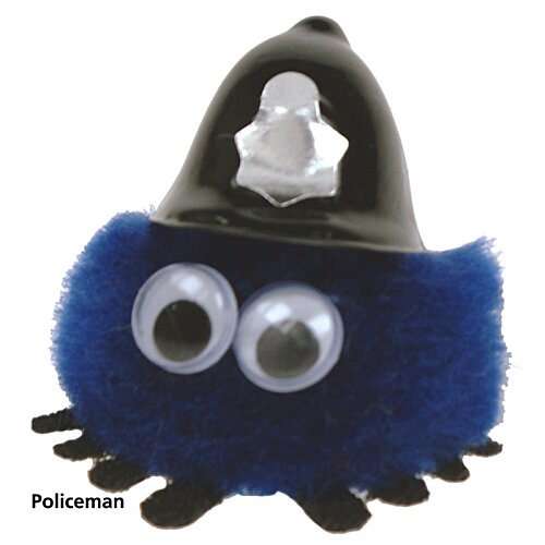 Additional Image 3 - a blue stuffed animal with black hat